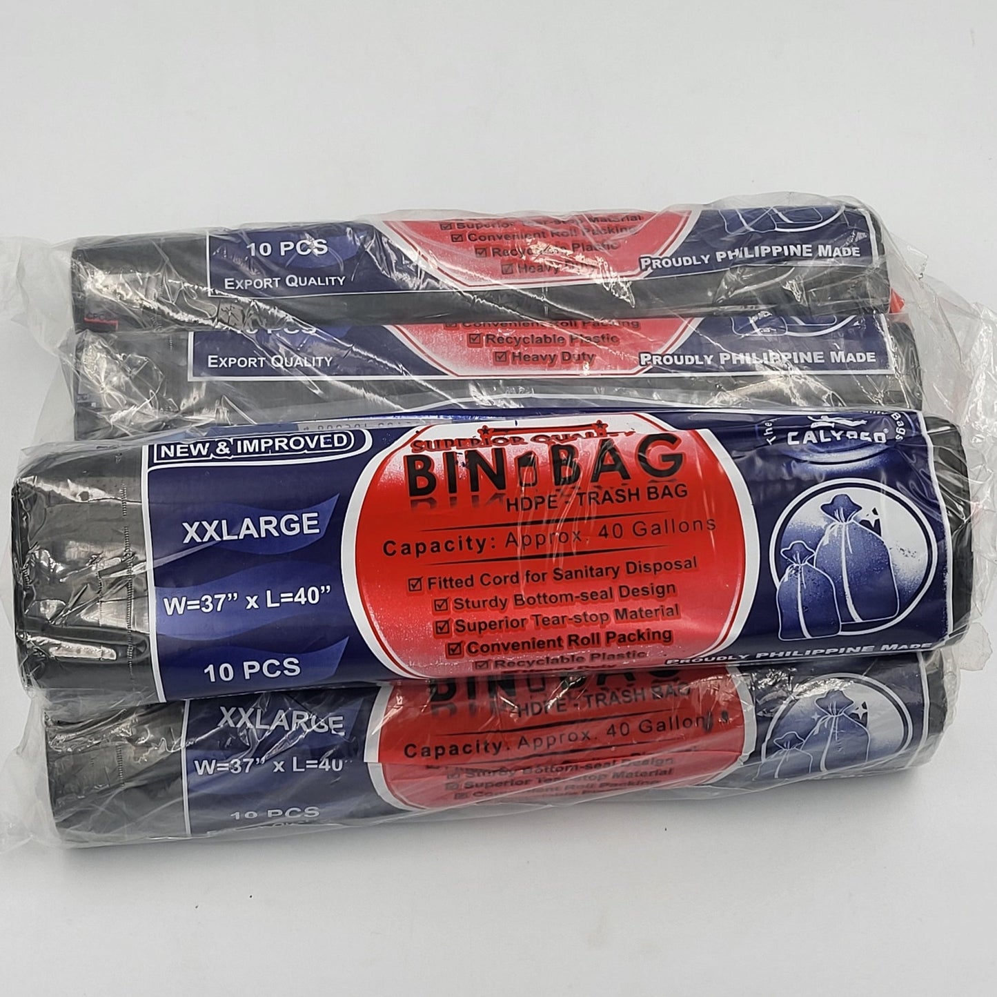 Calypso Black Trash Bag XXLarge 37" x 40", 10's