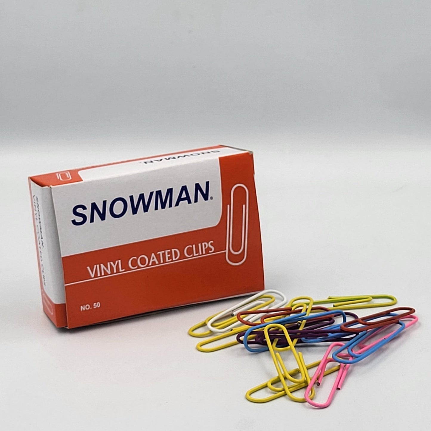 Snowman Paper Clip Big Plastic, Colored