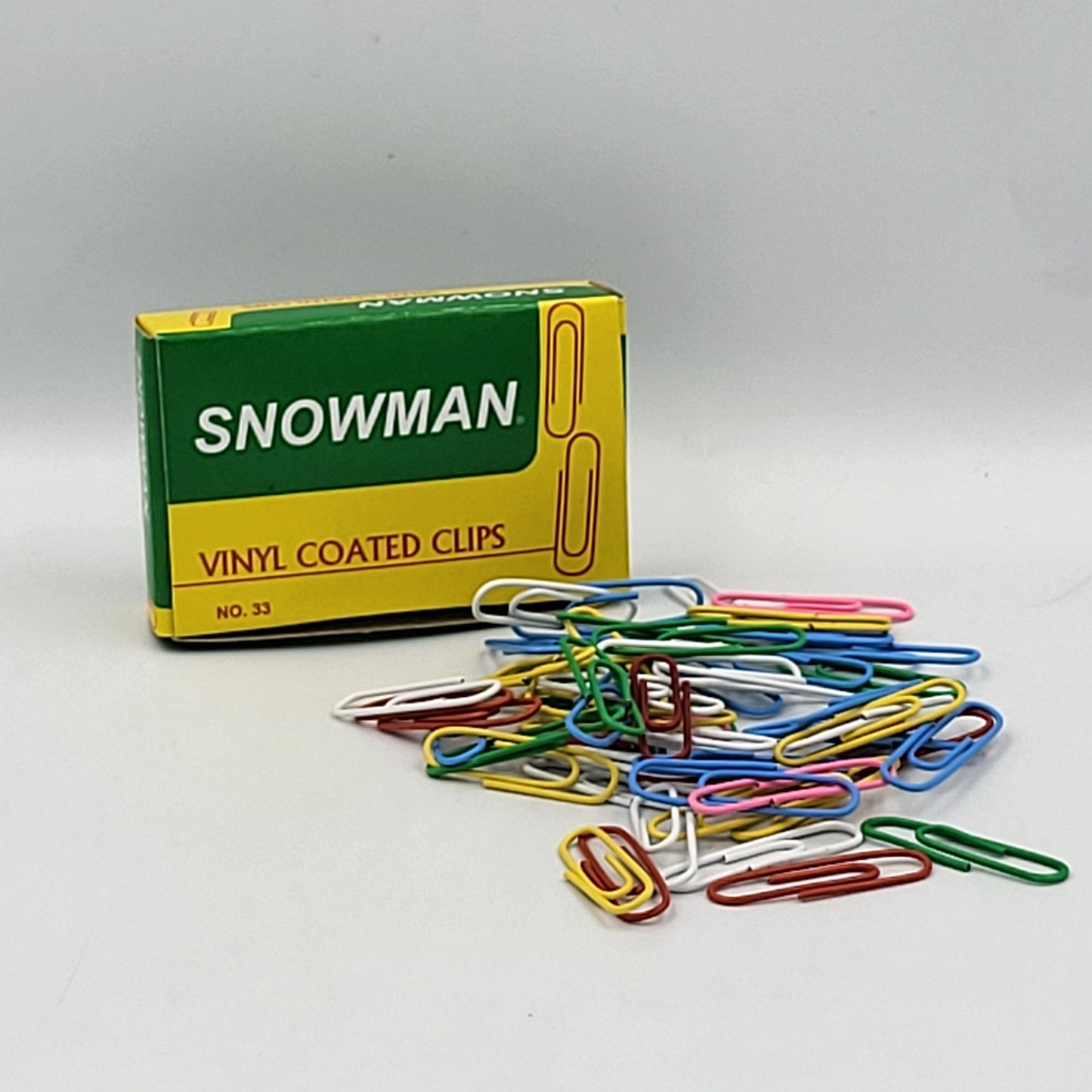 Snowman Paper Clip Small Plastic, Colored