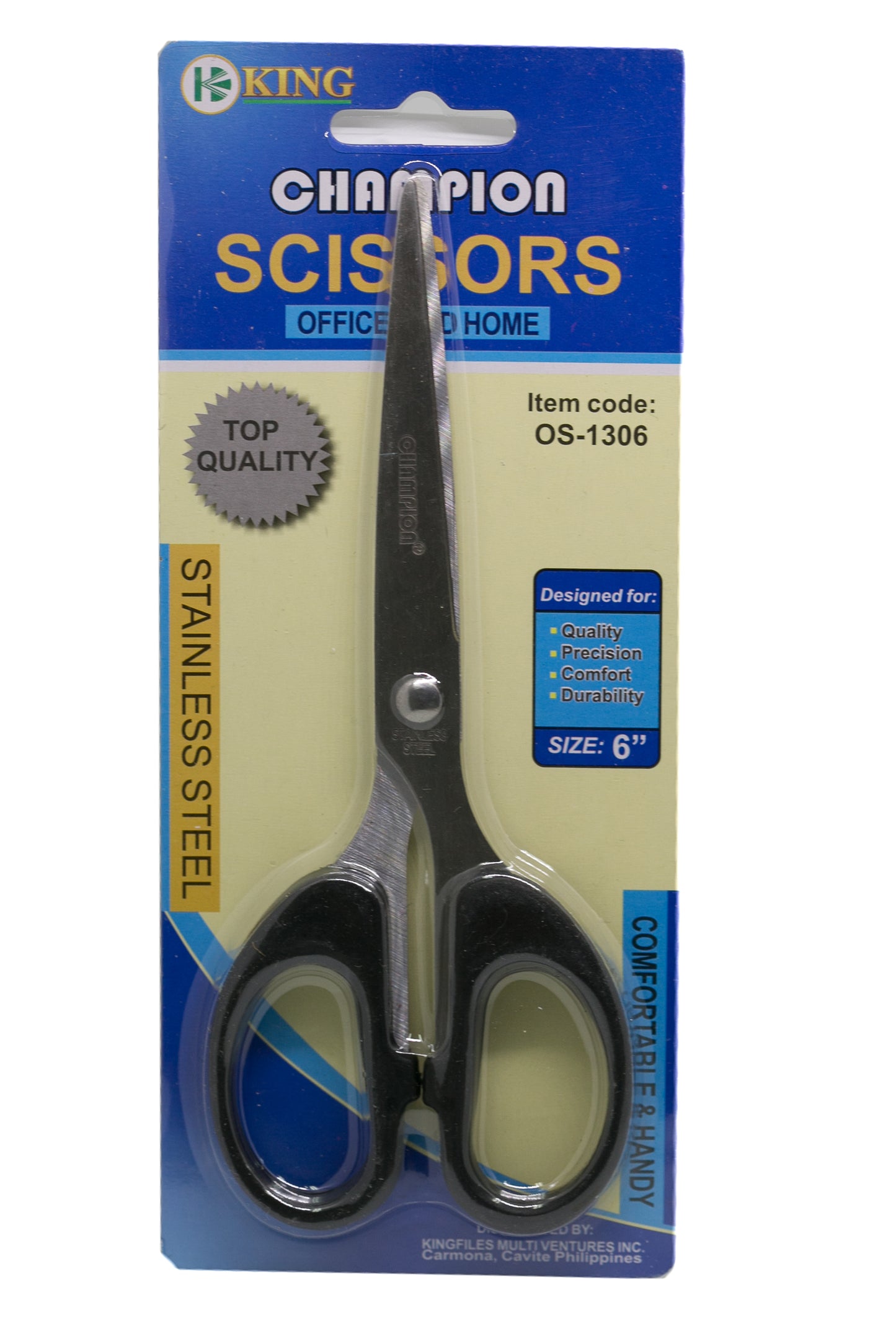 Champion Scissors 6" Black Handle