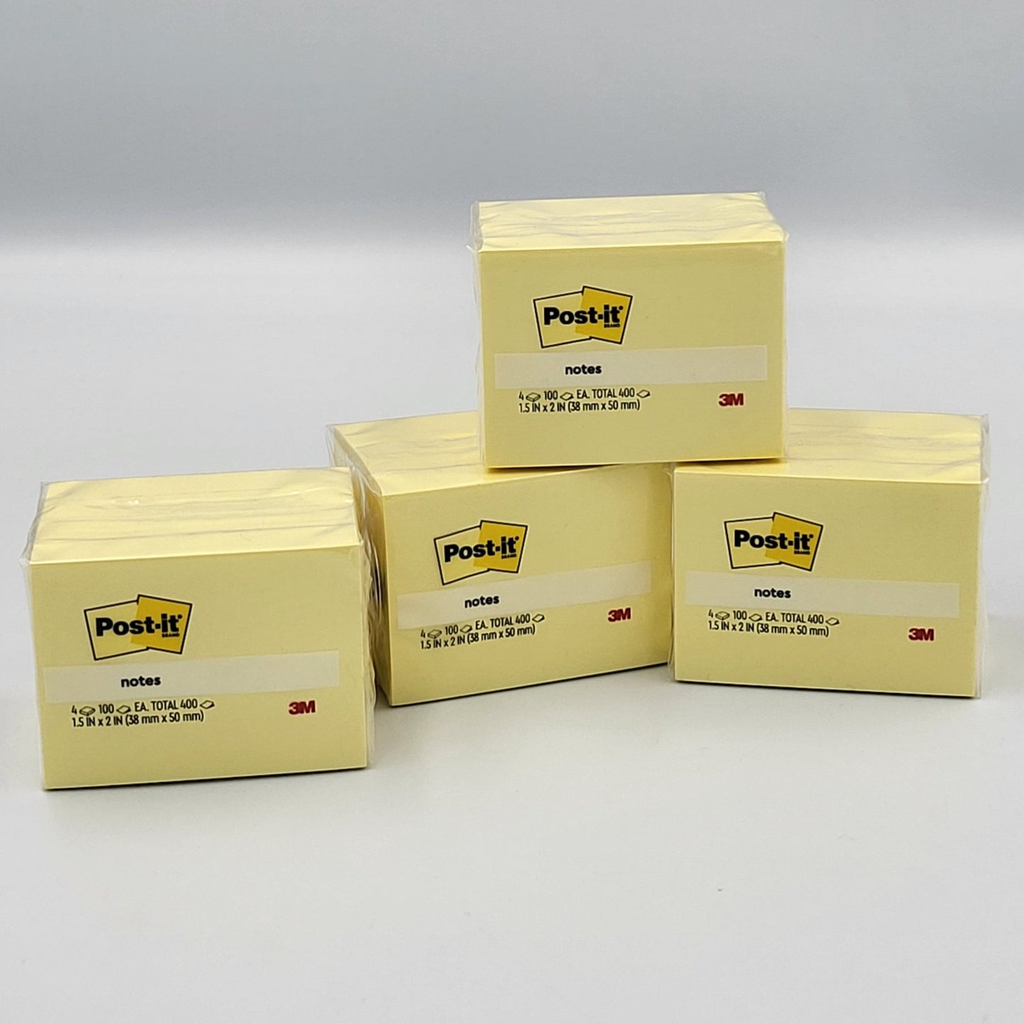 3M Post-It® Notes 1.5 in x 2 in, Yellow