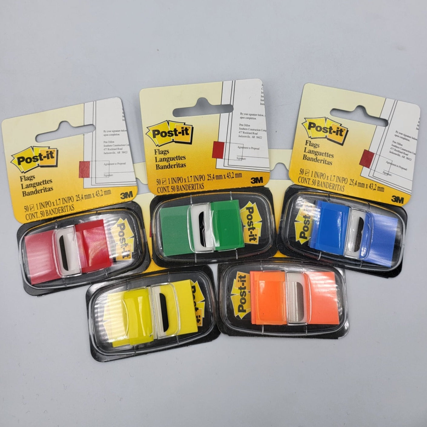 3M Post-it Flags 5's Assorted Colors