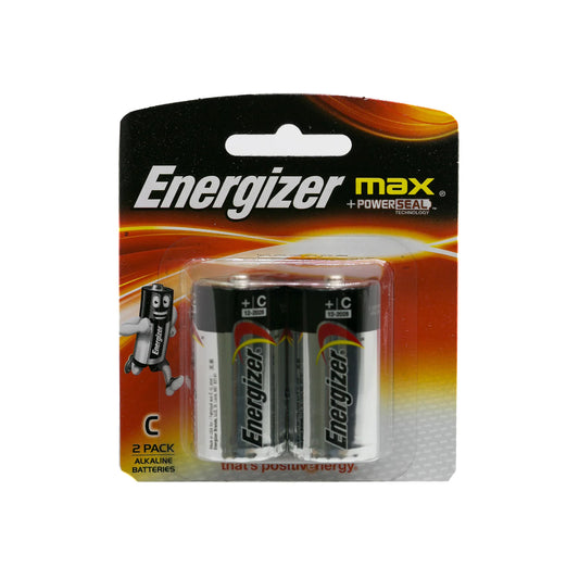 Energizer Battery Size C, Pack of 2's