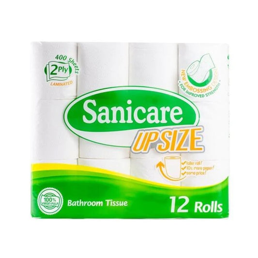 Sanicare Tissue Roll 2-Ply, 12's