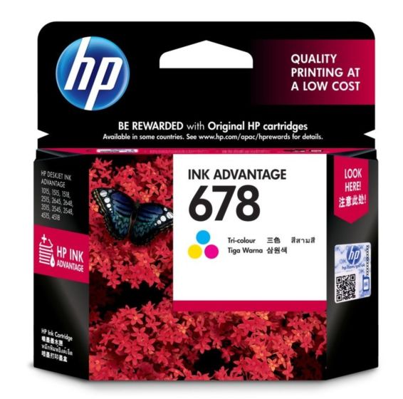 HP 678 Colored (Tri-Color) Ink Cartridge